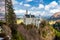 Neuschwanstein Castle in winter landscape, Fussen, Germany built for King Ludwig II, with sc