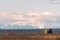 Neusiedlersee and Schneeberg on a sunny day in winter