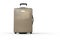 Neutral brown polycarbonate travel baggage suitcase