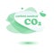 Neutral carbon CO2 stamp. Stiker neutral carbon dioxyde footprint