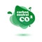 Neutral carbon CO2 stamp. Stiker neutral carbon dioxyde footprint