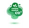 Neutral carbon CO2 stamp. Stiker neutral carbon dioxyde footprint