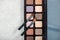 Neutral color eye shadows palette with brushes