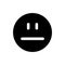 Neutral emoji black glyph ui icon