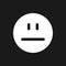 Neutral emoji dark mode glyph ui icon