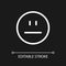 Neutral emoji pixel perfect white linear ui icon for dark theme