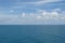 Neutral waters of the South China Sea. Panorama of the sea horizon and sea views.