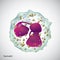 A neutrophil illustration.. Vector illustration decorative design