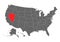 Nevada vector map. High detailed illustration. United state of America country