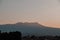 Nevado de toluca, in Mexico, volcano idle, with the last lights of the evening touching its summits