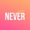 Never look back. Life quote with modern background vector
