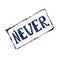 Never stamp hand drawn poster