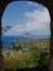 Nevis island viewed from St Kitts