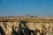 NEVSEHIR DISTRICT, CAPPADOCIA, TURKEY- Beautiful Uchisar village with its spectacular rocky castle