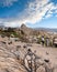 Nevsehir, Turkey - April 24 2022: Tourists enjoy Pigeon Valley with near Uchisar Castle