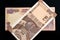 New 10 Indian rupees notes above old notes