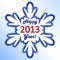 New 2013 year snowflake card.