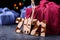 New 2021 is a bull. A wooden toy on the Christmas tree in the form of a symbol of the new year. Eco toys.