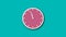 New 3d clock isolated on cyan background,24 hours clock isolated