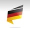 New abstract Germany flag origami logo icon button label vector