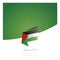 New abstract Palestine flag origami green background vector