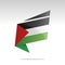 New abstract Palestine flag origami logo icon button label vector