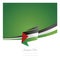 New abstract Palestine flag ribbon origami green background vector