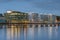 New apartment buildings at the river Spree