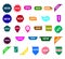 New Arrival Stickers for shop product tags, labels or sale posters and banners vector sticker icons