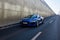 New Audi R8 V10 in motion on street with sunlight