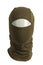 New balaclava headwear. Element of military uniform. Headgear to protect the face. Isolate on a white back