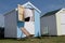 New Beach Huts at Southwold, Suffolk, England.