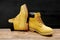 New beautiful brown yellow warm mountain women's winter Timberland tracking shoes, boots, sneakers