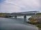 The new Bernera Bridge across Loch Roag connecting the island of Great Bernera to the Isle of Lewis, Outer Hebrides, Scotland, UK