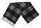 New Black and White Plaid Wool Scarf