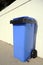 New blue rubbish bin, Spain.