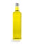 New bottle filled with olive oil, isolated