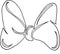 New bow desing pattern draw art simple line coloring page, cute found illustration