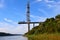 New bridge over the Parana river in Foz do Iguacu, close to the 3 borders. Touristic place in the city of Iguacu Falls.