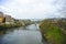 New Bridge Ponte Nova and railway viaduct over the river MiÃ±o in Ourense Orense, Galicia, Spain