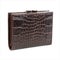 New brown wallet of reptile skin leather isolated