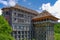 New building in costruction at Rohia Monastery in Maramures County, Romania, Europe