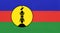 New Caledonia island national fabric flag, textile background. Symbol of world oceania country