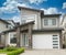 New Canadian Residence Home Front Exterior Maison House Cloudy Sky Background