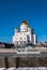 The new Cathedral of Christ the Saviour on the Moscow River embankment in Moscow. Russia.