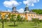 New Chambers Neue Kammern palace and Windmill Windmuhle in  Sanssouci park, Potsdam, Germany