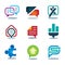 New chat conversation message icon set of youth social network