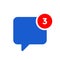 New chat message notification vector icon