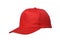 new clean baseball cap baseballcap red isolated on white background