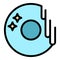 New clean dish icon vector flat